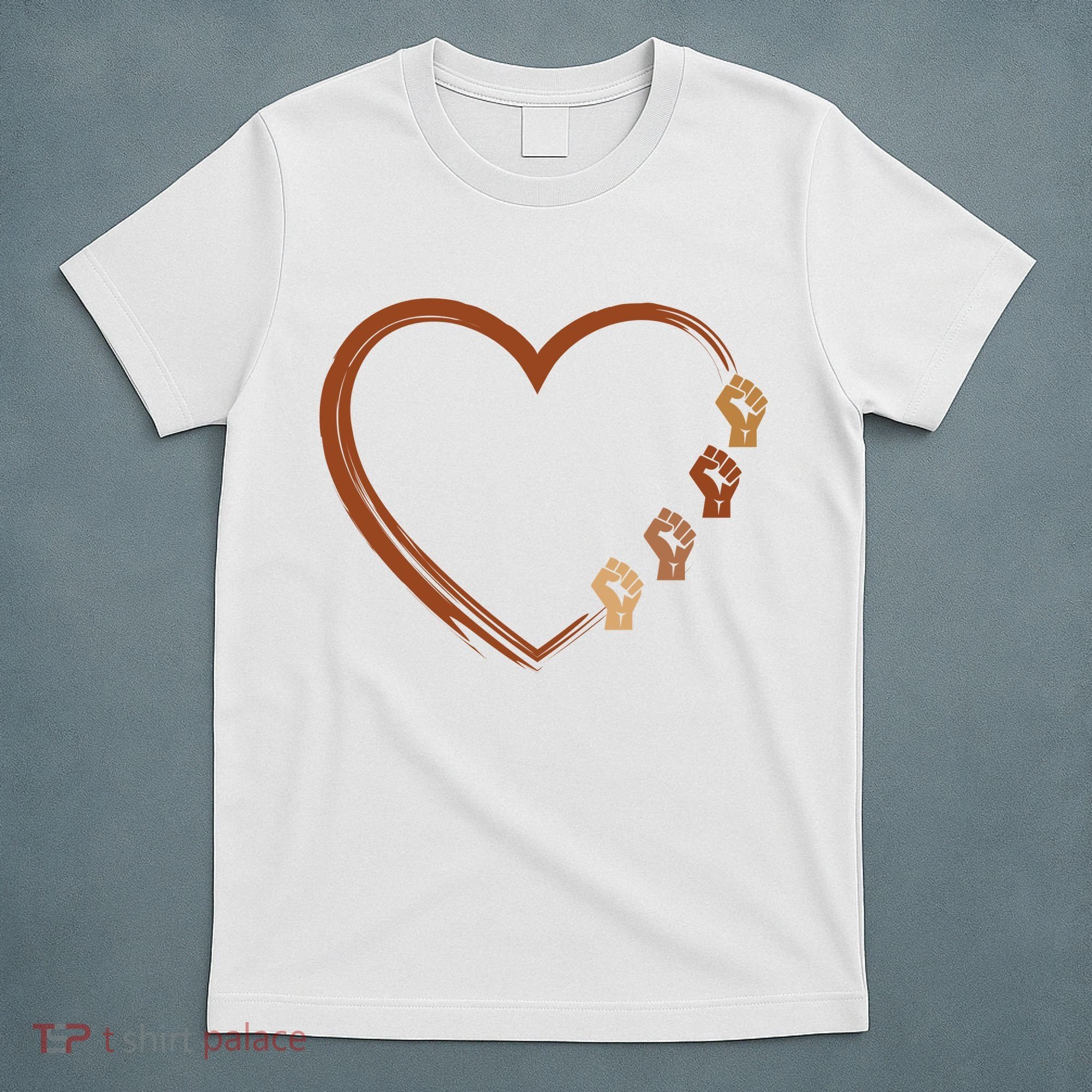 Black History Diversity Heart T-Shirt