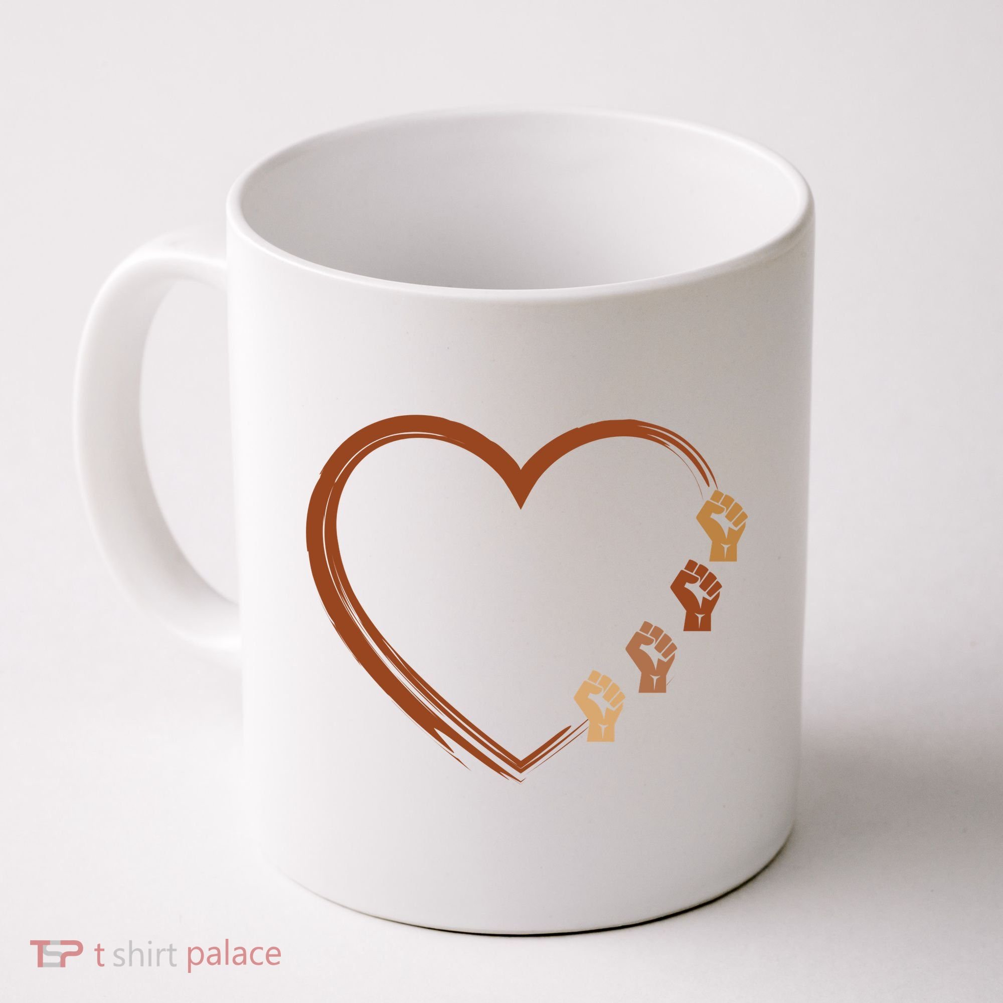 Black History Diversity Heart Coffee Mug