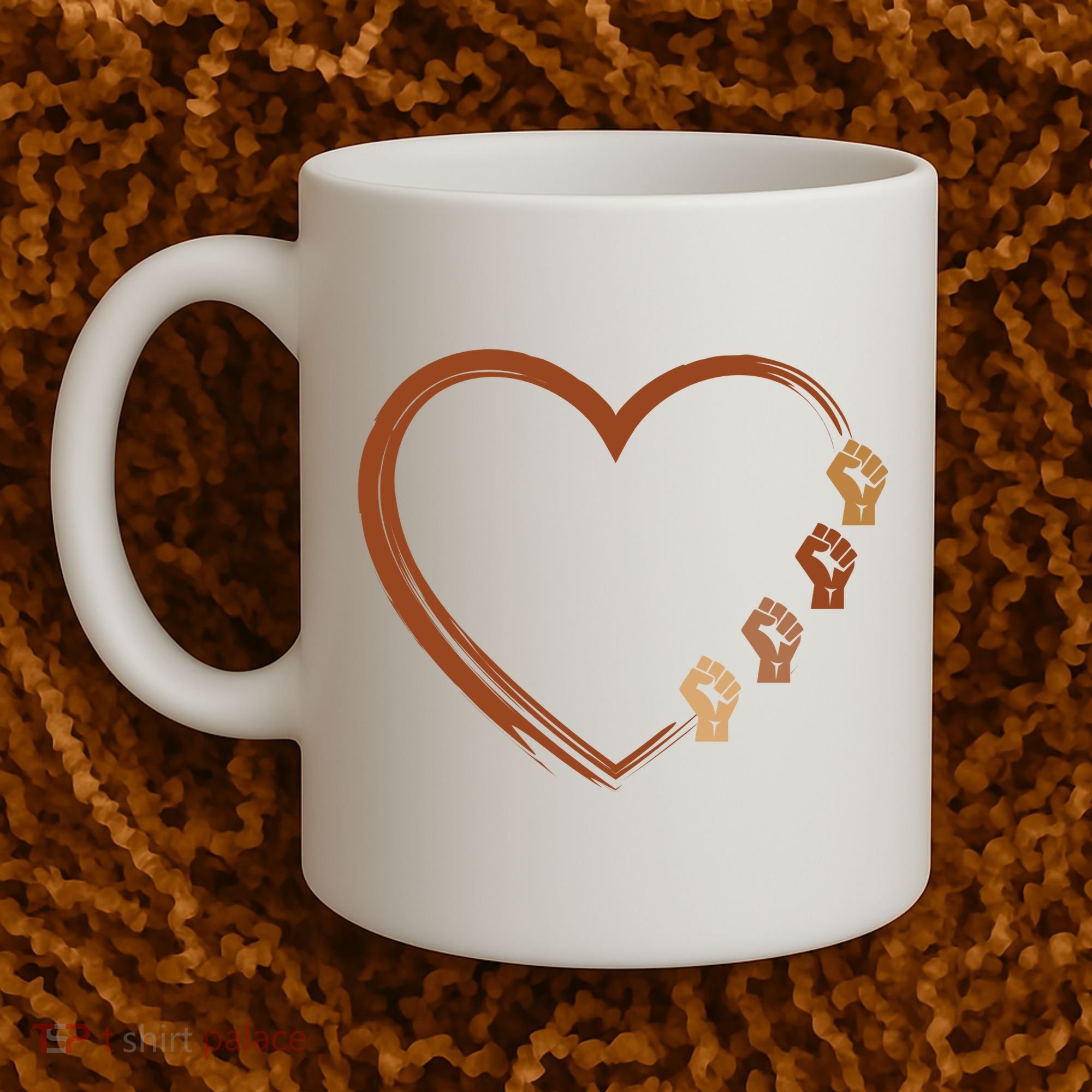 Black History Diversity Heart Coffee Mug