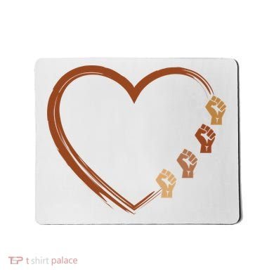 Black History Diversity Heart Mousepad