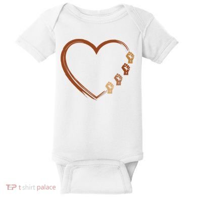 Black History Diversity Heart Baby Bodysuit