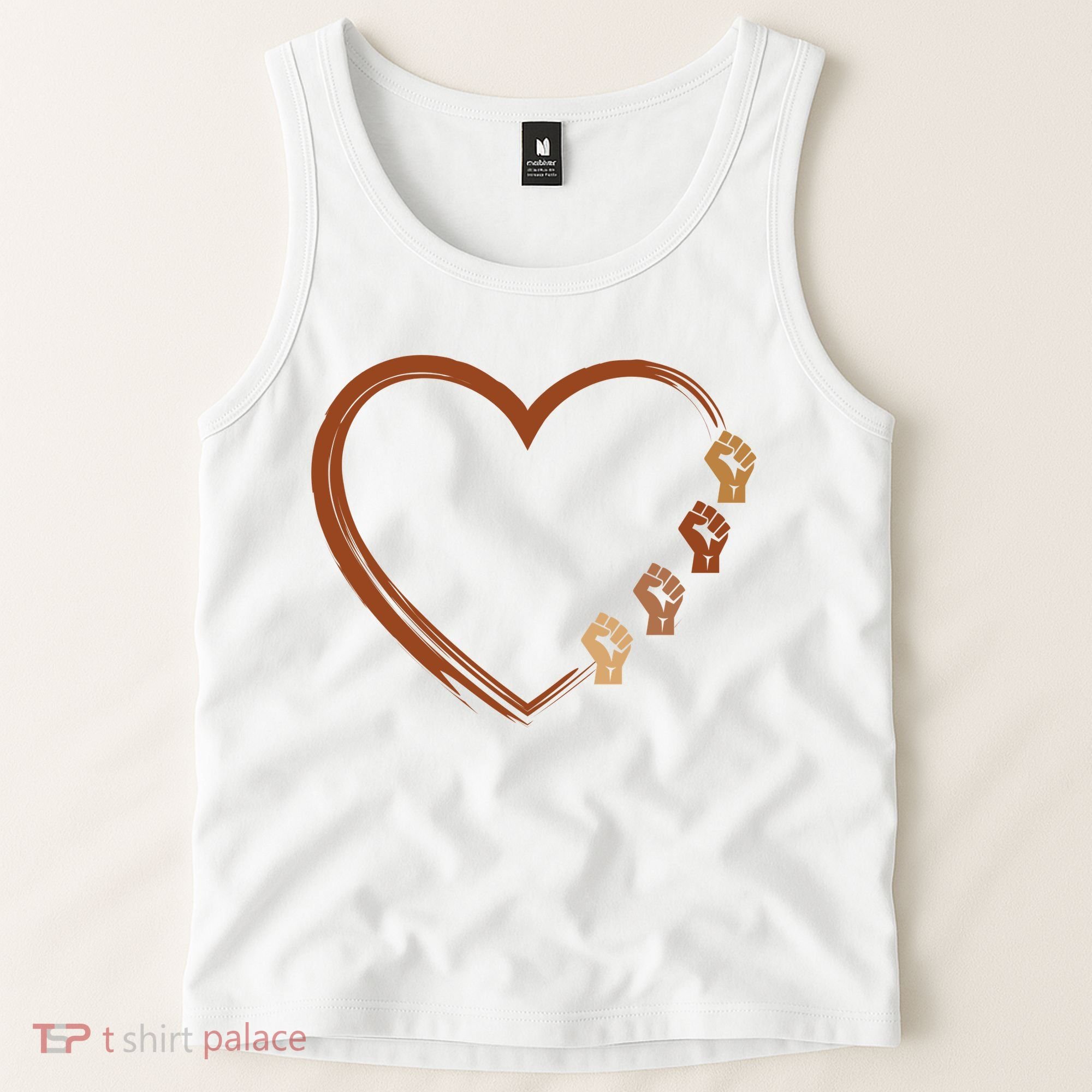 Black History Diversity Heart Tank Top
