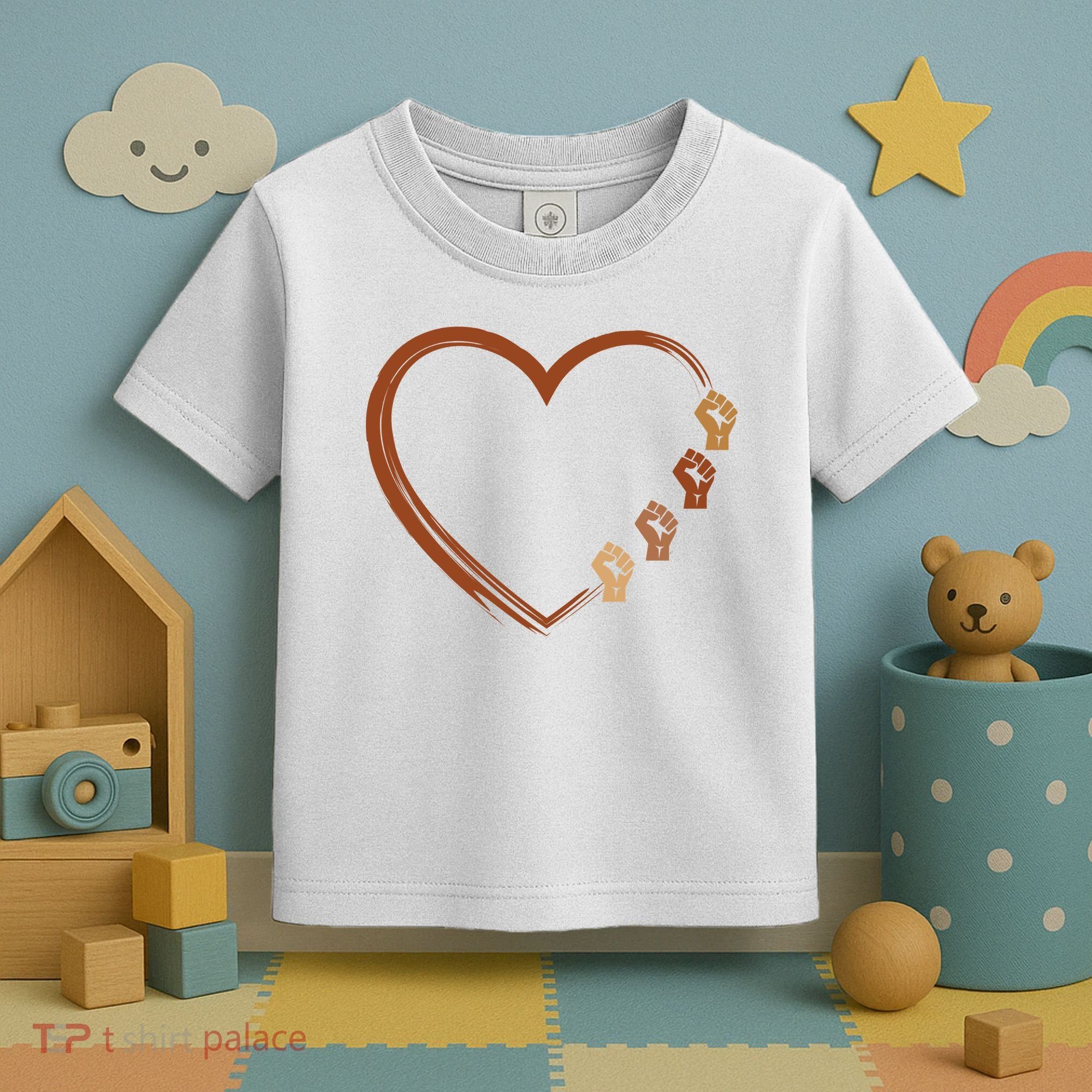 Black History Diversity Heart Toddler T-Shirt