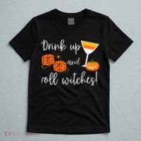 Bunco Halloween Drink Up and Roll Witches T-Shirt thumb 5