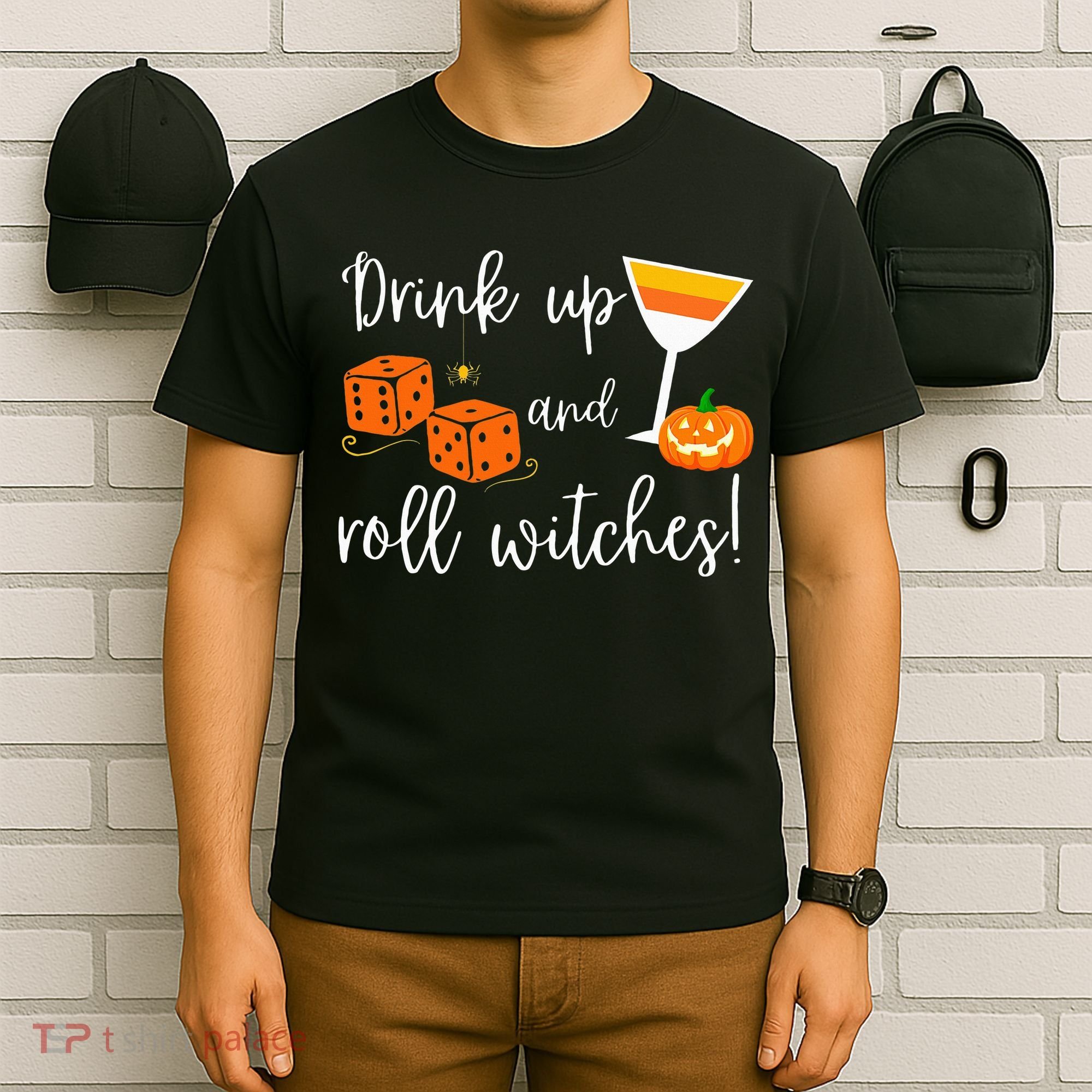 Bunco Halloween Drink Up and Roll Witches T-Shirt