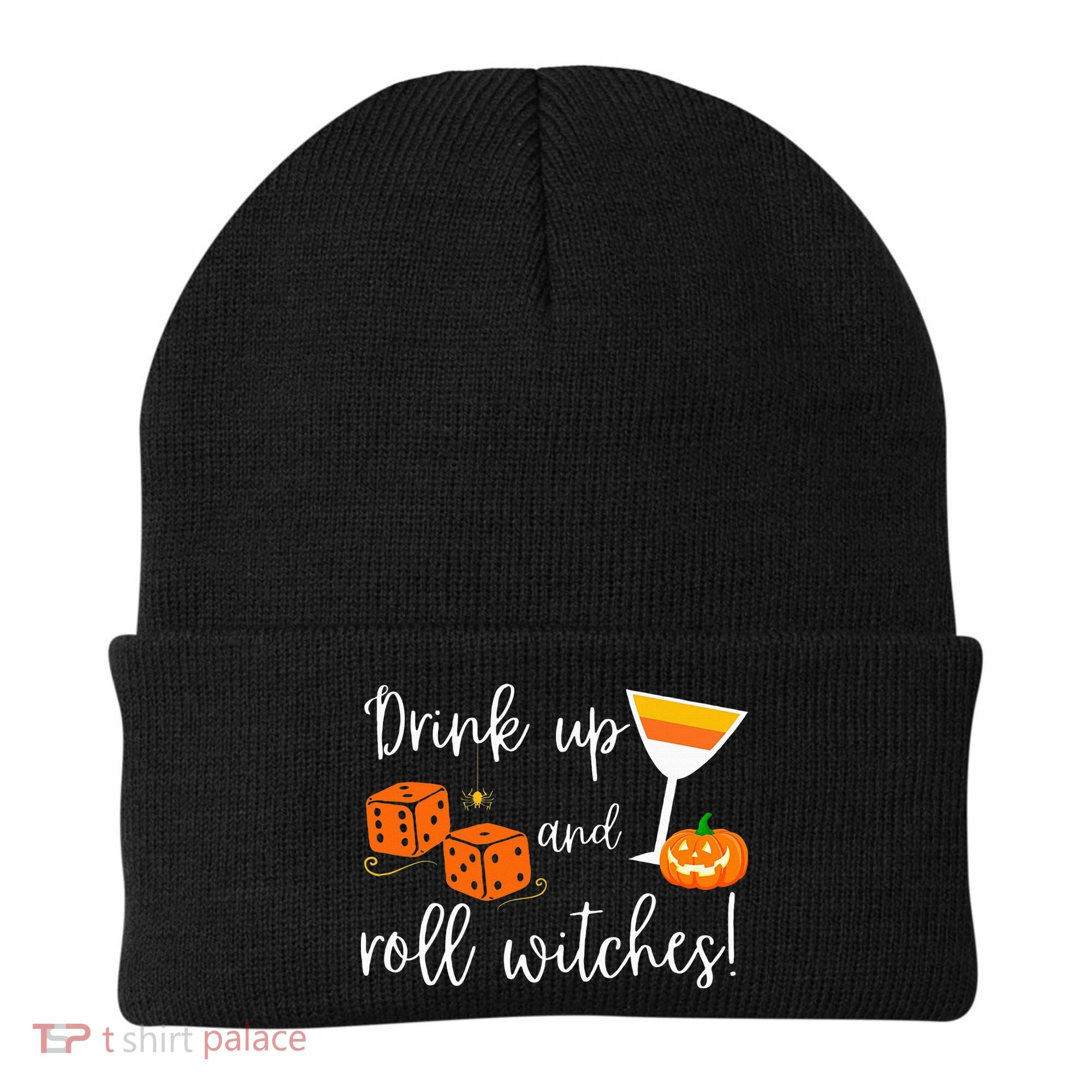 Bunco Halloween Drink Up and Roll Witches Beanie