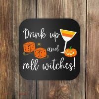 Bunco Halloween Drink Up and Roll Witches Coaster thumb 0