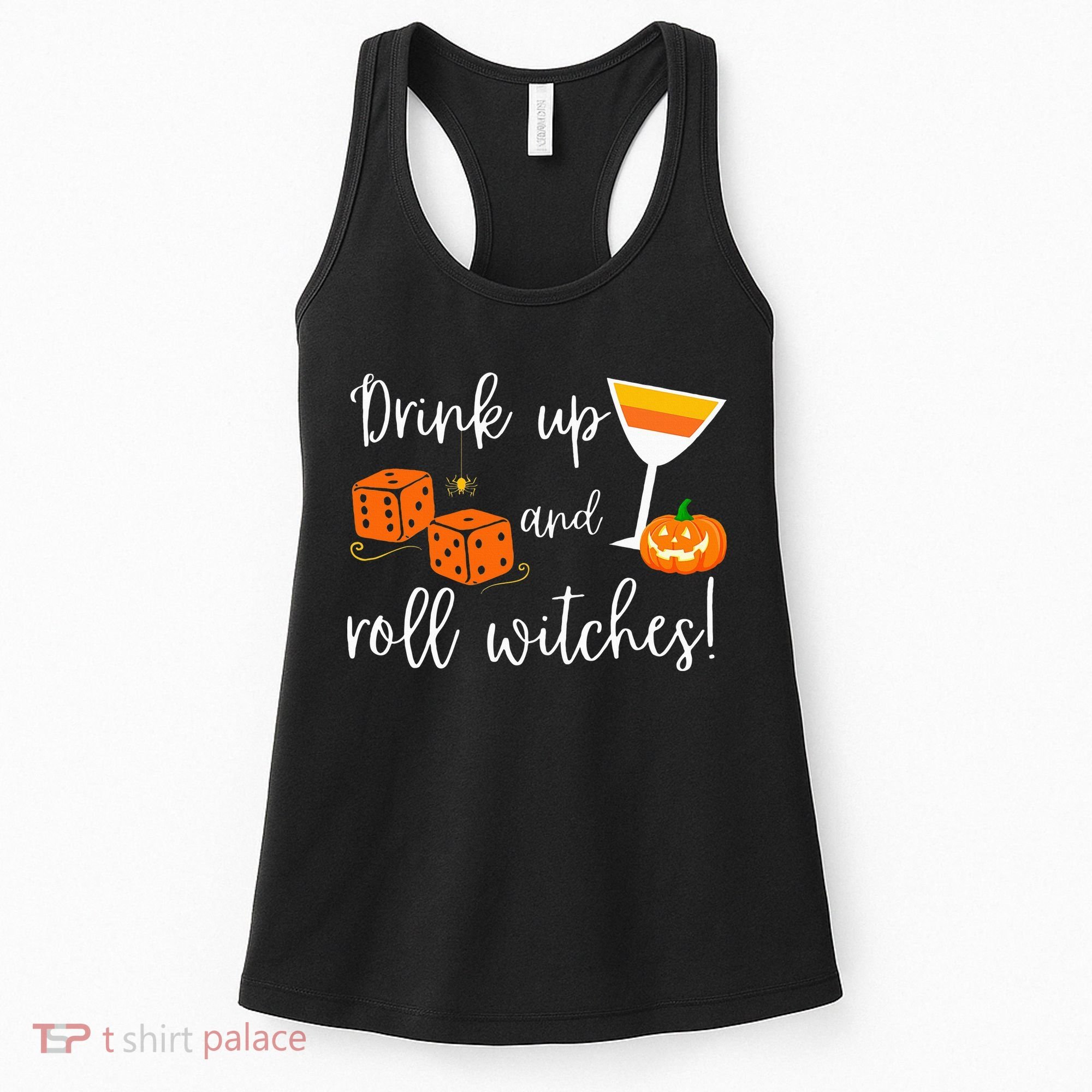 Bunco Halloween Drink Up and Roll Witches Women's Tank Top