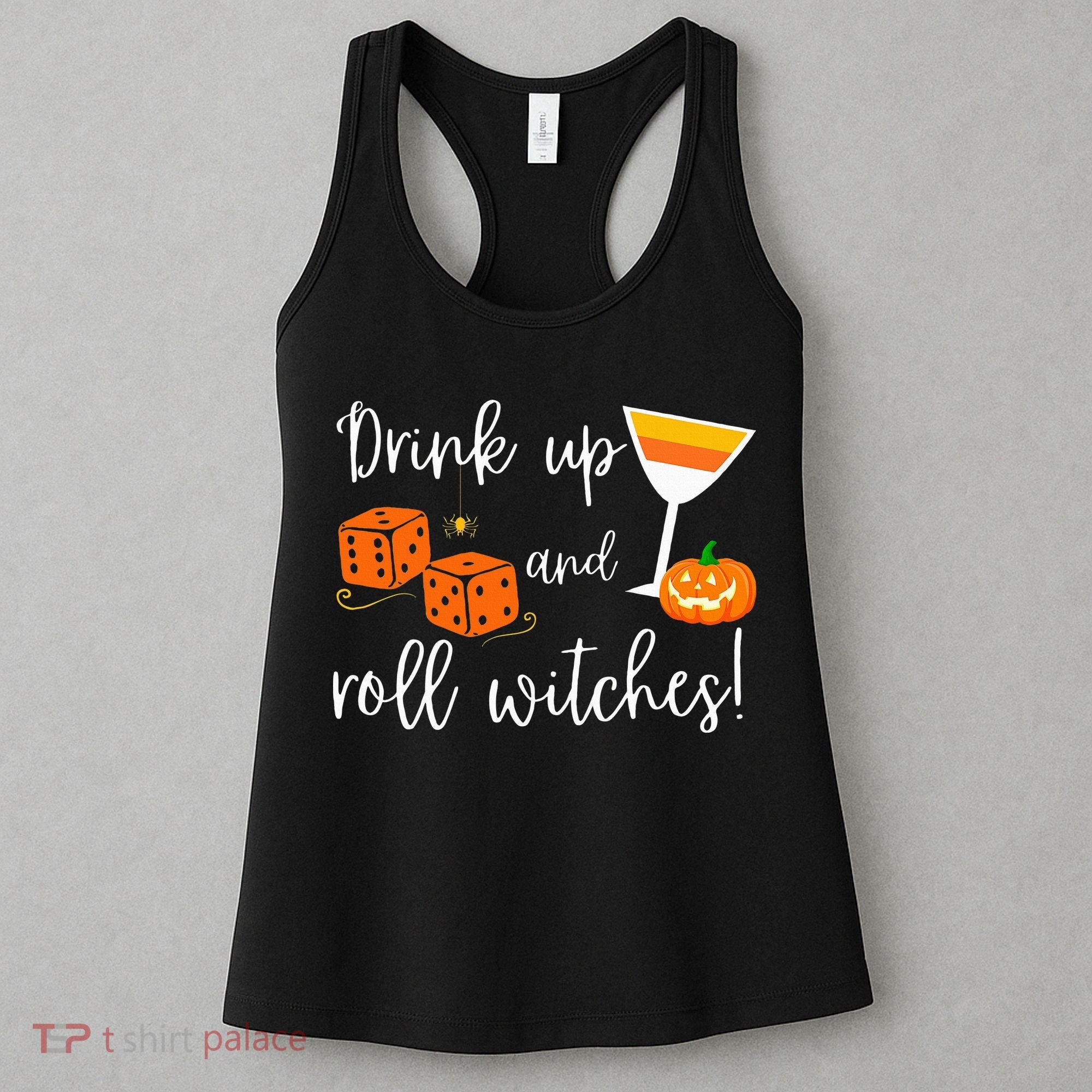 Bunco Halloween Drink Up and Roll Witches Women's Tank Top