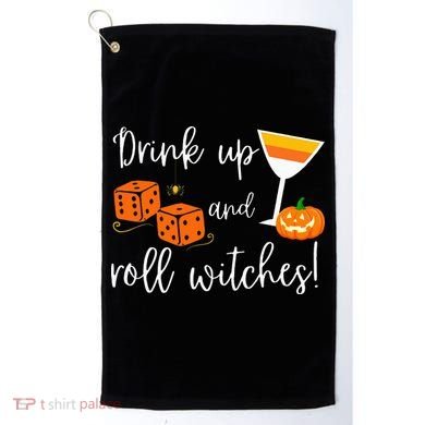 Bunco Halloween Drink Up and Roll Witches Golf Towel