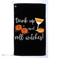 Bunco Halloween Drink Up and Roll Witches Golf Towel thumb 0