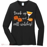 Bunco Halloween Drink Up and Roll Witches Women's Long Sleeve Shirt thumb 0