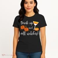 Bunco Halloween Drink Up and Roll Witches Women's T-Shirt thumb 4