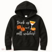 Bunco Halloween Drink Up and Roll Witches Kids Hoodie thumb 0