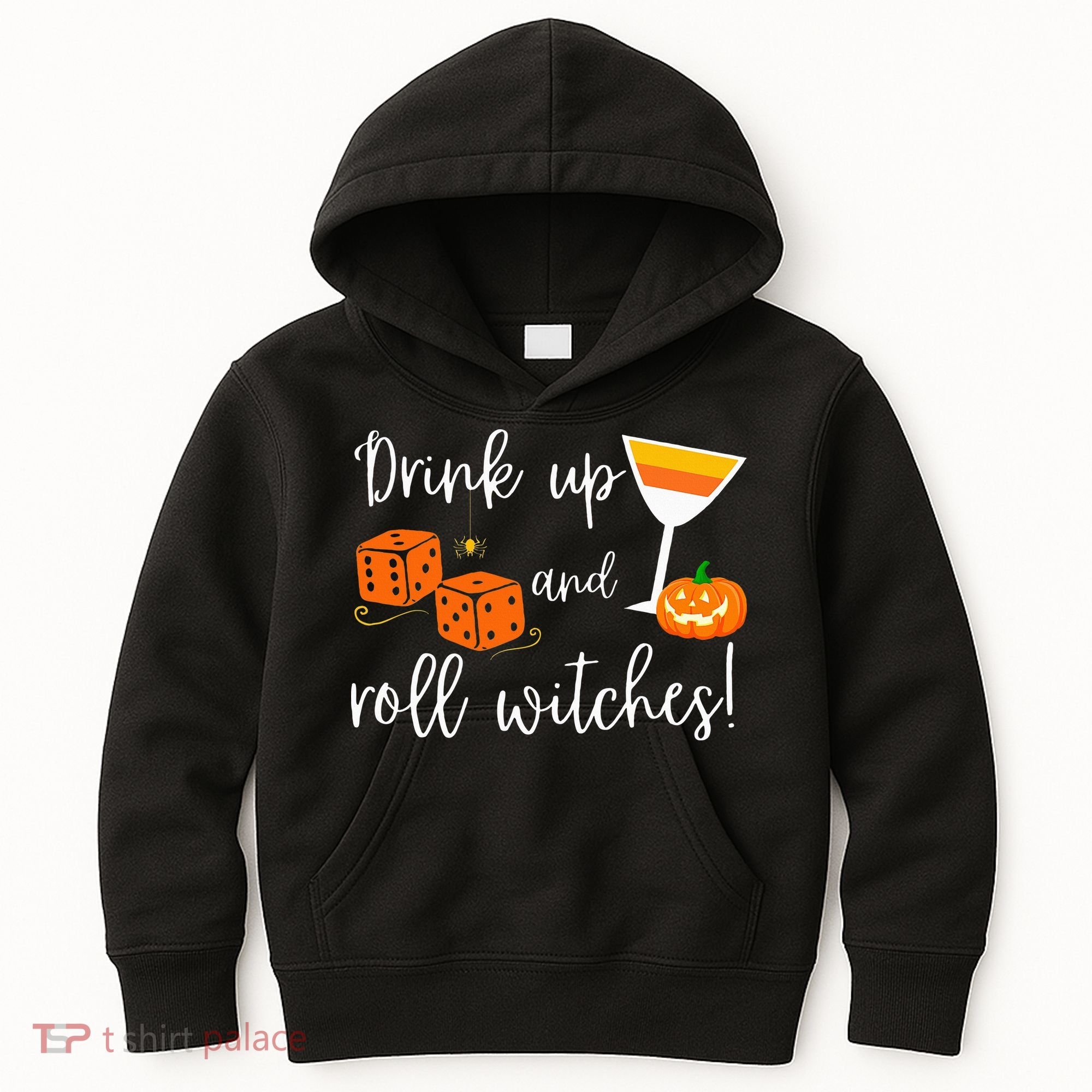 Bunco Halloween Drink Up and Roll Witches Kids Hoodie