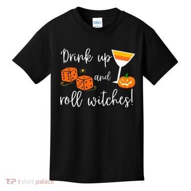 Bunco Halloween Drink Up and Roll Witches Kids T-Shirt