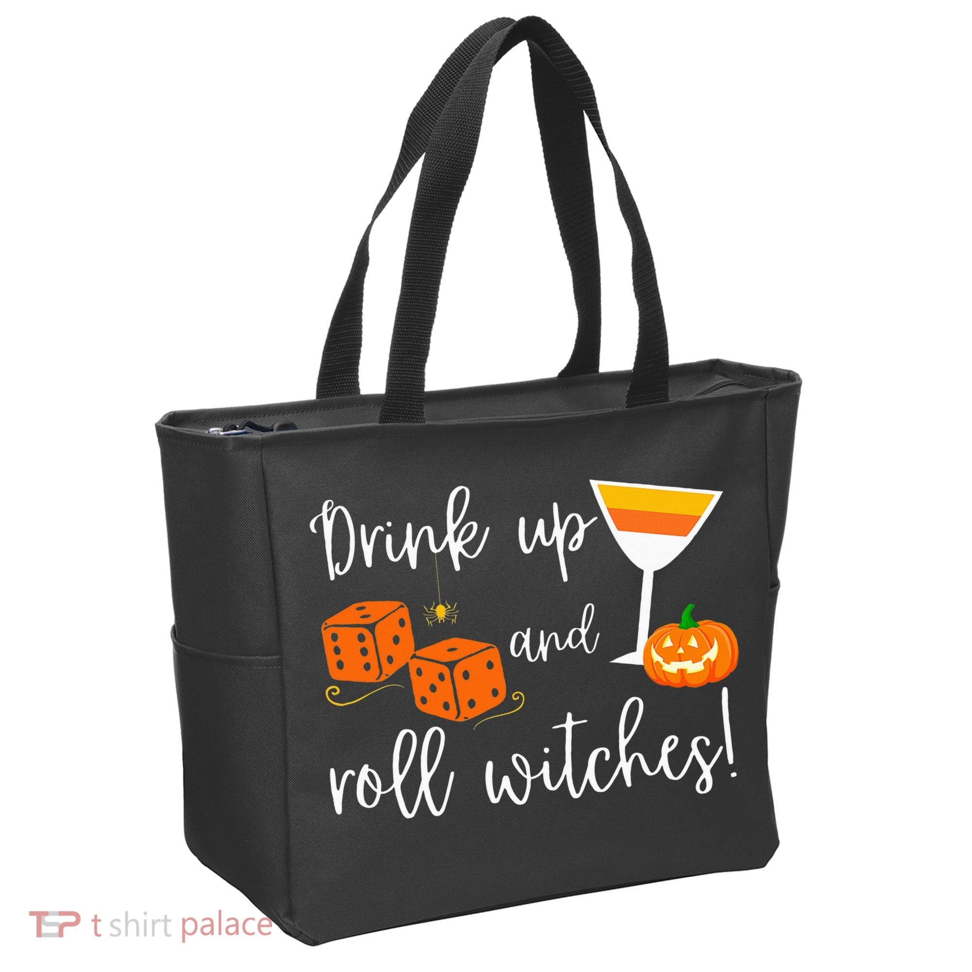 Bunco Halloween Drink Up and Roll Witches Tote Bag