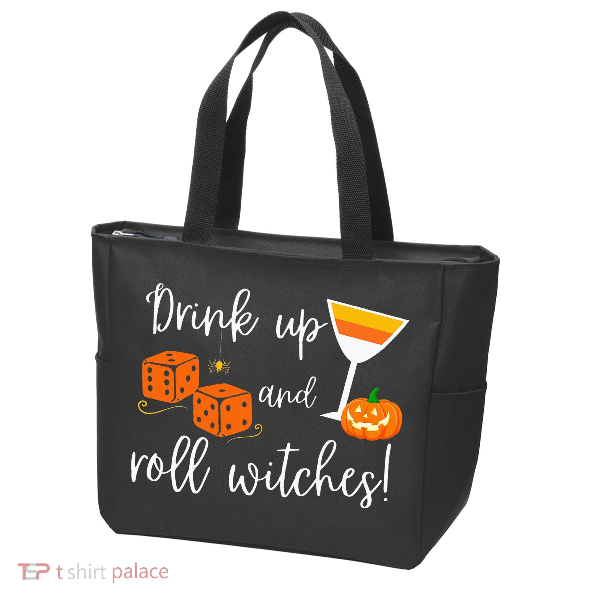 Bunco Halloween Drink Up and Roll Witches Tote Bag