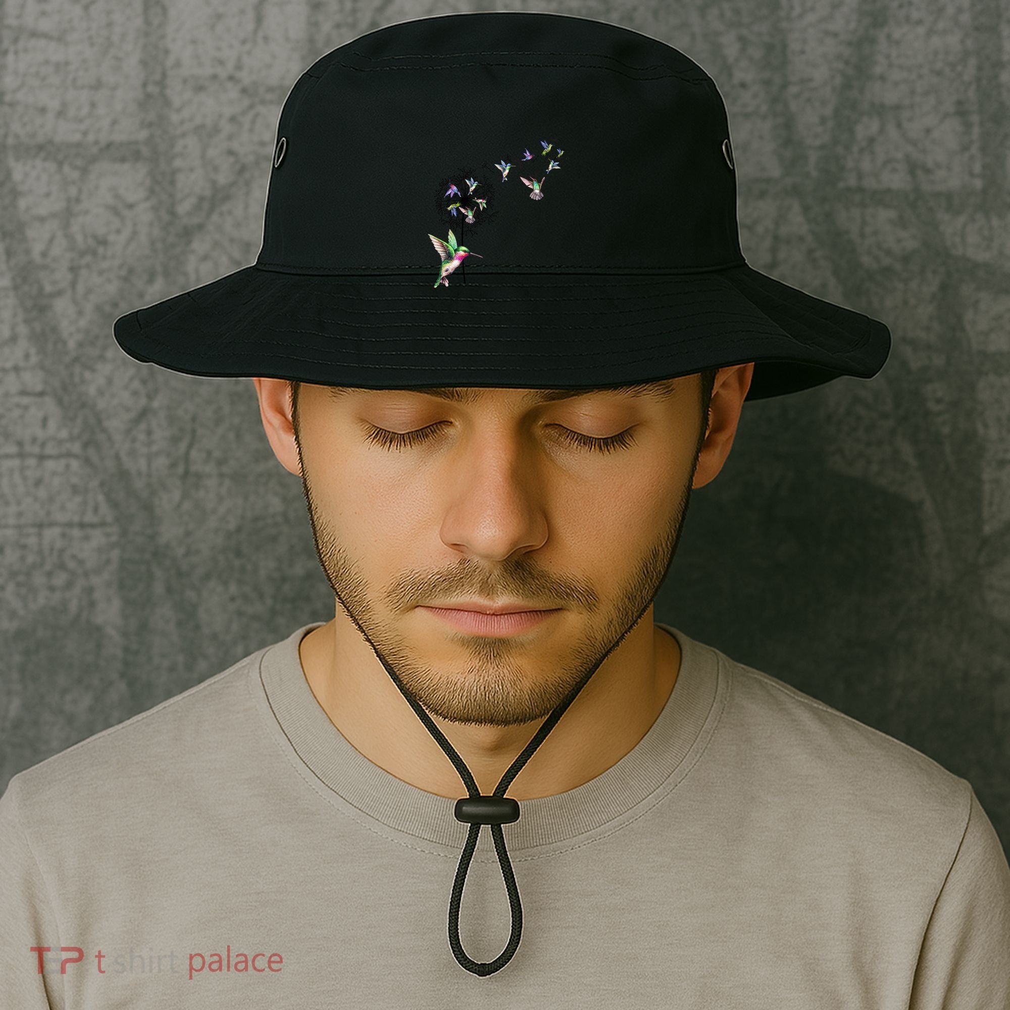Bird Hummingbird Dandelion Flowers Gift Meaningful Gift Bucket Hat