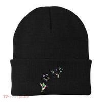 Bird Hummingbird Dandelion Flowers Gift Meaningful Gift Beanie thumb 0