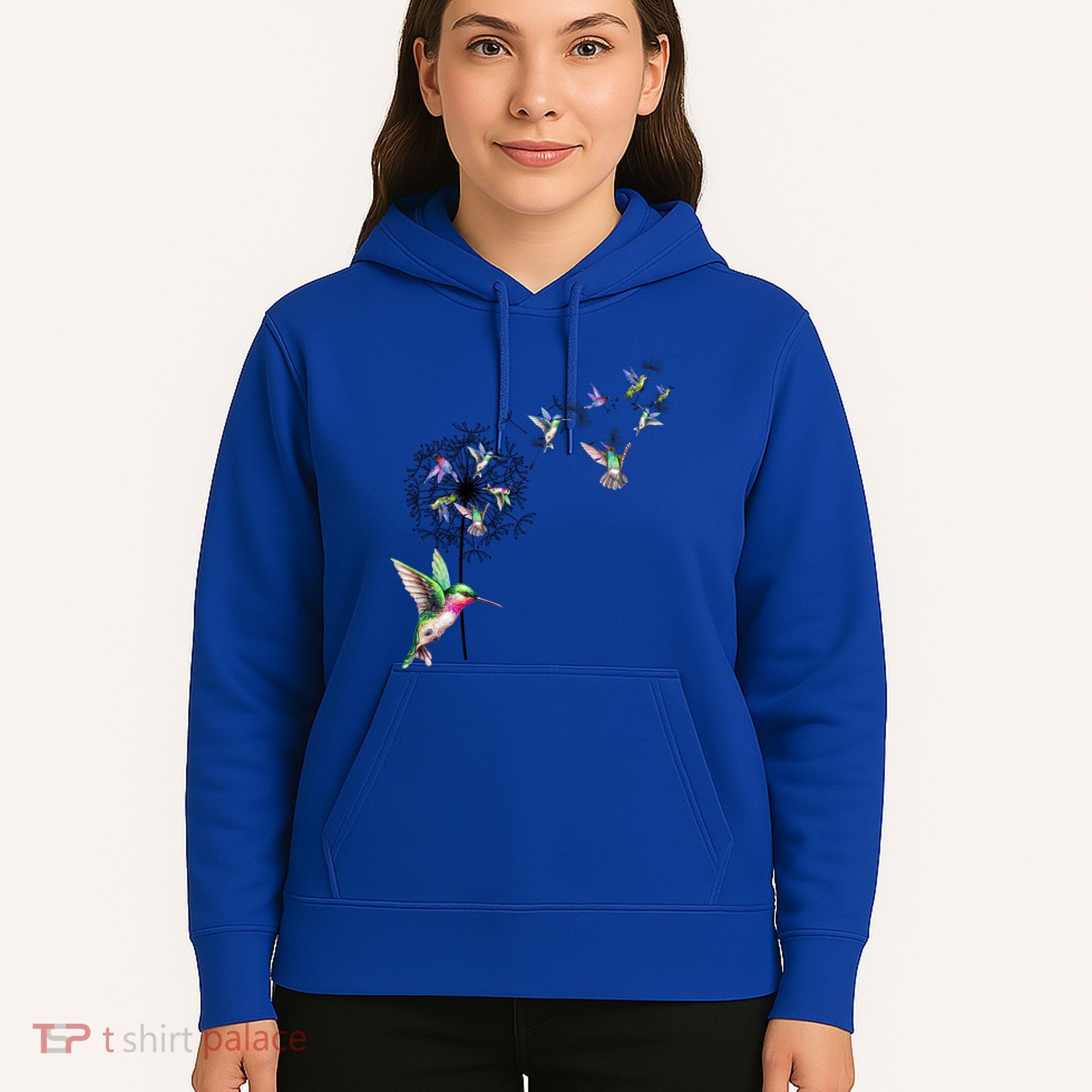 Bird Hummingbird Dandelion Flowers Gift Meaningful Gift Hoodie