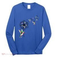 Bird Hummingbird Dandelion Flowers Gift Meaningful Gift Long Sleeve Shirt thumb 0