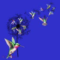 Bird Hummingbird Dandelion Flowers Gift Meaningful Gift Long Sleeve Shirt thumb 2