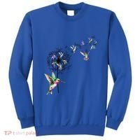 Bird Hummingbird Dandelion Flowers Gift Meaningful Gift Sweatshirt thumb 0