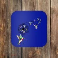 Bird Hummingbird Dandelion Flowers Gift Meaningful Gift Coaster thumb 0