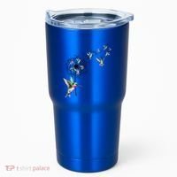 Bird Hummingbird Dandelion Flowers Gift Meaningful Gift Tumbler thumb 0