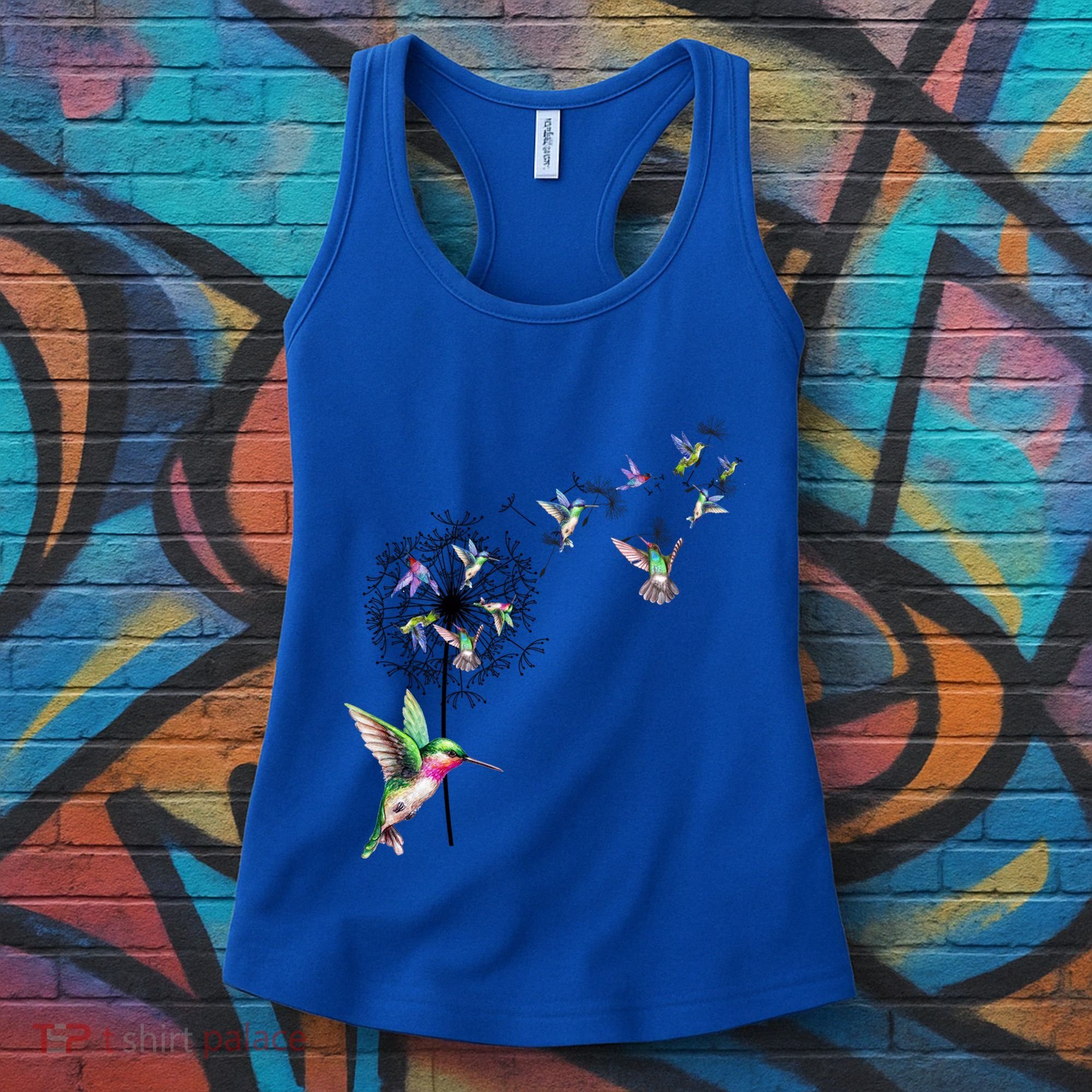 Bird Hummingbird Dandelion Flowers Gift Meaningful Gift Women's Tank Top