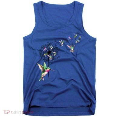 Bird Hummingbird Dandelion Flowers Gift Meaningful Gift Tank Top