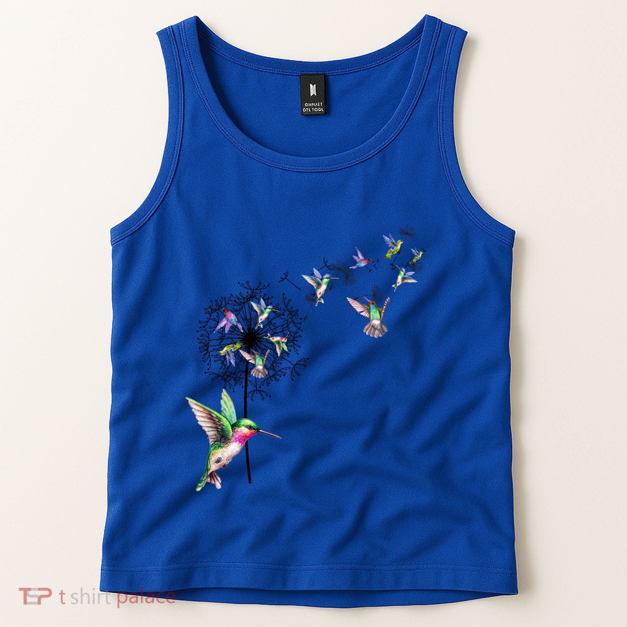 Bird Hummingbird Dandelion Flowers Gift Meaningful Gift Tank Top