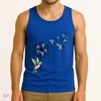 Bird Hummingbird Dandelion Flowers Gift Meaningful Gift Tank Top thumb 3