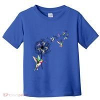 Bird Hummingbird Dandelion Flowers Gift Meaningful Gift Toddler T-Shirt thumb 0