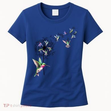 Bird Hummingbird Dandelion Flowers Gift Meaningful Gift Women's T-Shirt