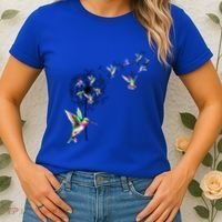 Bird Hummingbird Dandelion Flowers Gift Meaningful Gift Women's T-Shirt thumb 2