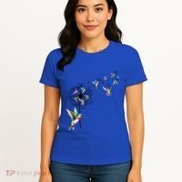 Bird Hummingbird Dandelion Flowers Gift Meaningful Gift Women's T-Shirt thumb 4