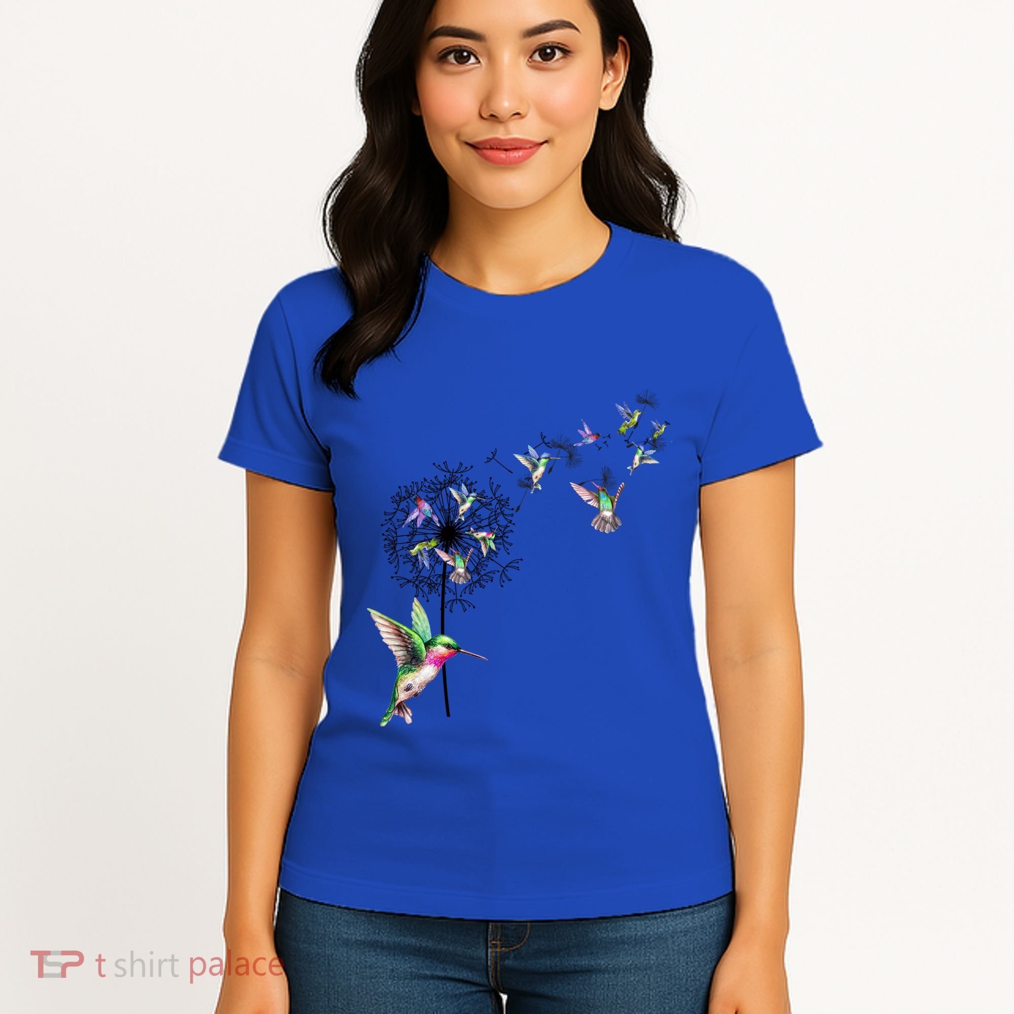 Bird Hummingbird Dandelion Flowers Gift Meaningful Gift Women's T-Shirt
