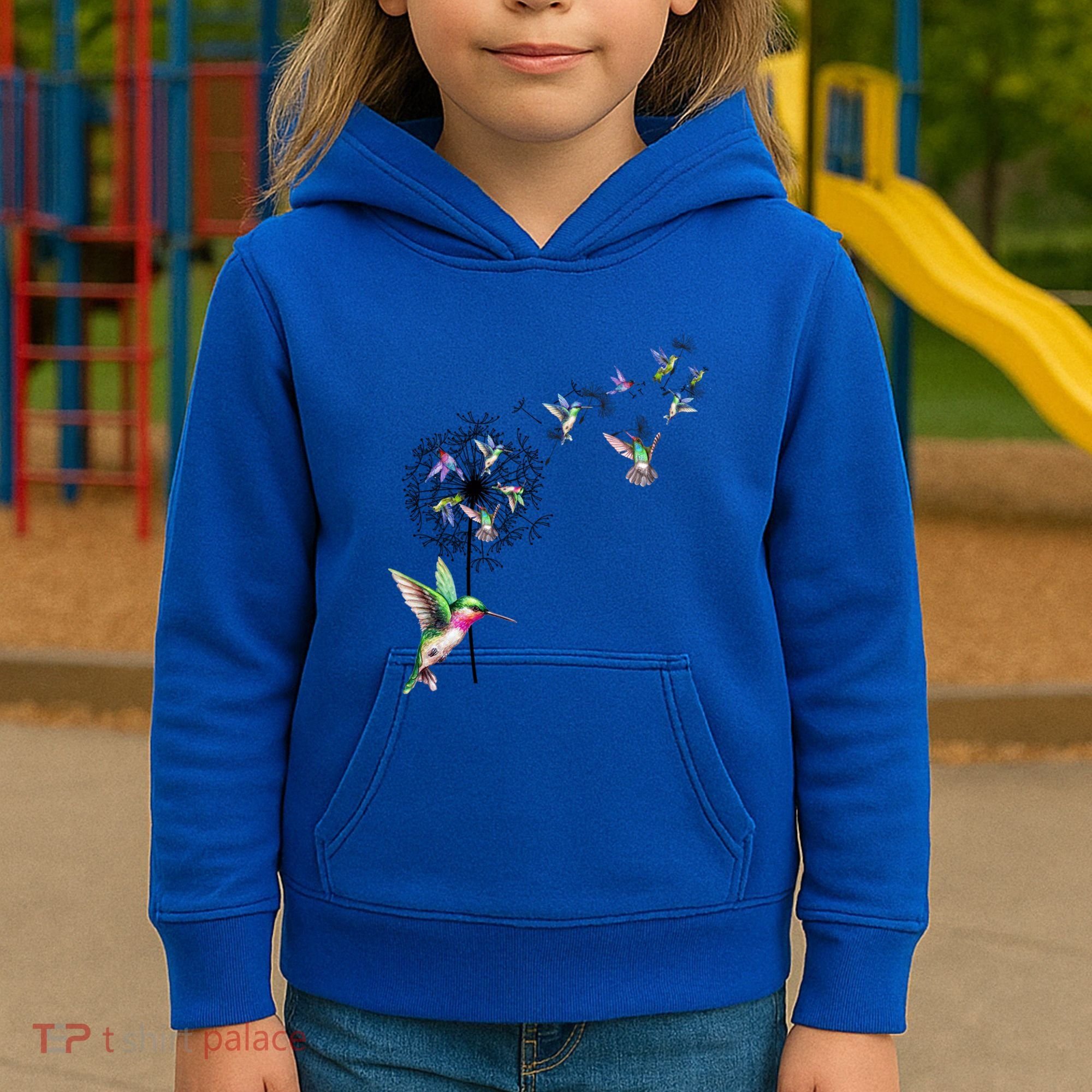 Bird Hummingbird Dandelion Flowers Gift Meaningful Gift Kids Hoodie