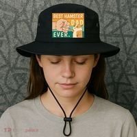 Best Hamster Dad Ever Retro Bucket Hat thumb 3