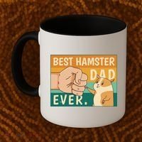Best Hamster Dad Ever Retro Coffee Mug thumb 2