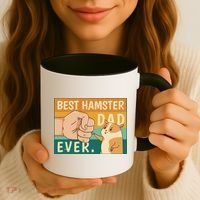 Best Hamster Dad Ever Retro Coffee Mug thumb 3