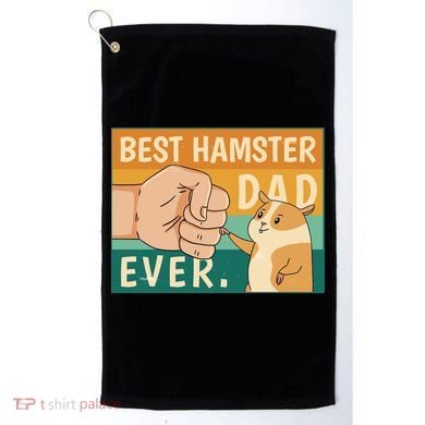 Best Hamster Dad Ever Retro Golf Towel