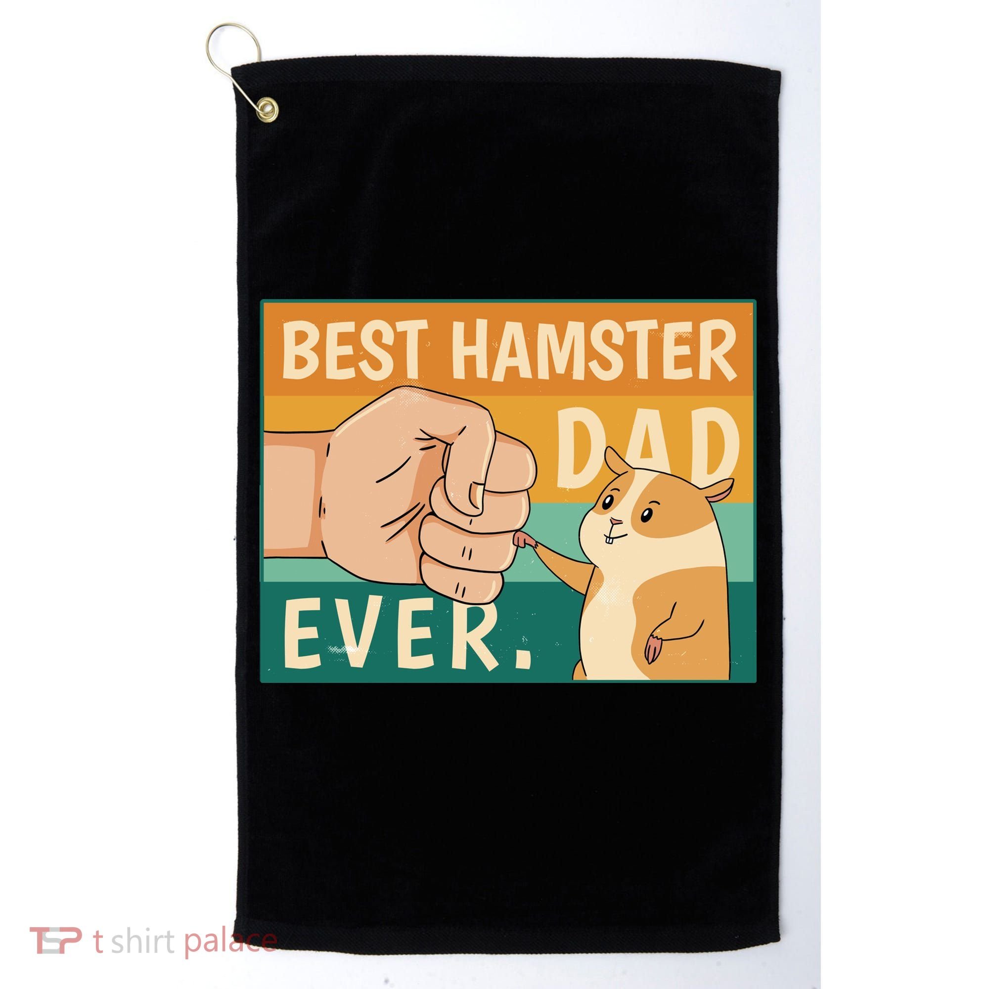Best Hamster Dad Ever Retro Golf Towel