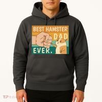 Best Hamster Dad Ever Retro Hoodie thumb 2