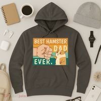 Best Hamster Dad Ever Retro Hoodie thumb 3