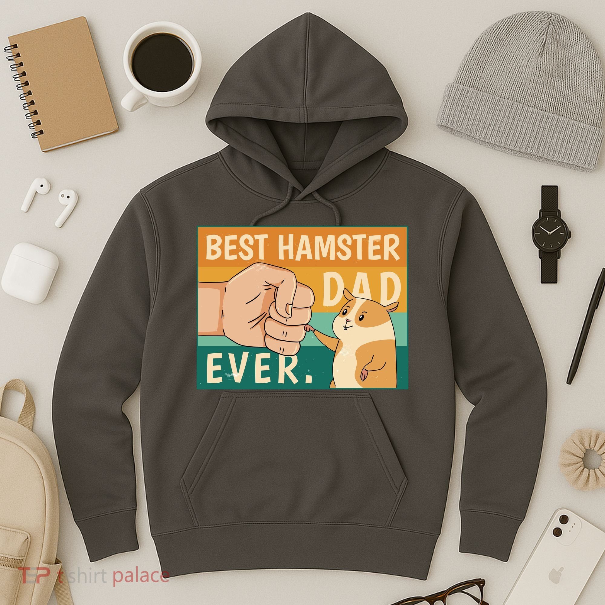 Best Hamster Dad Ever Retro Hoodie