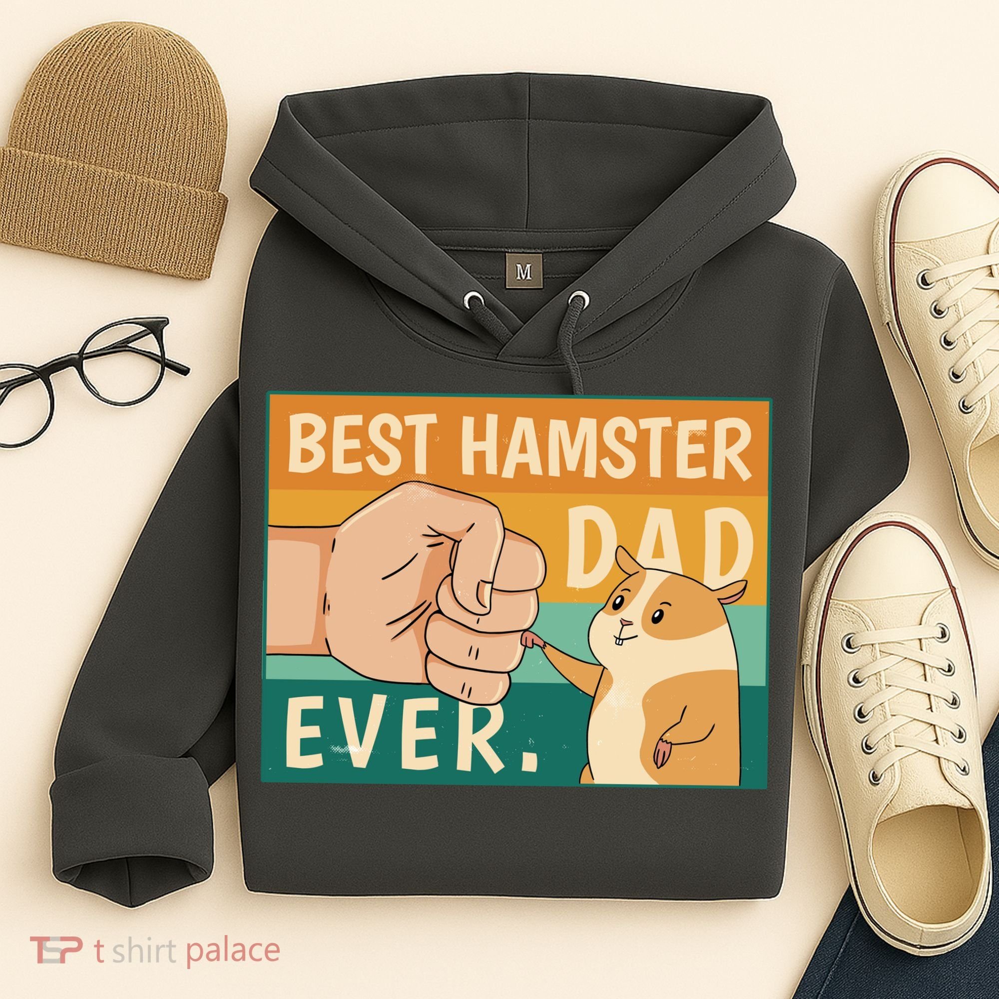 Best Hamster Dad Ever Retro Hoodie