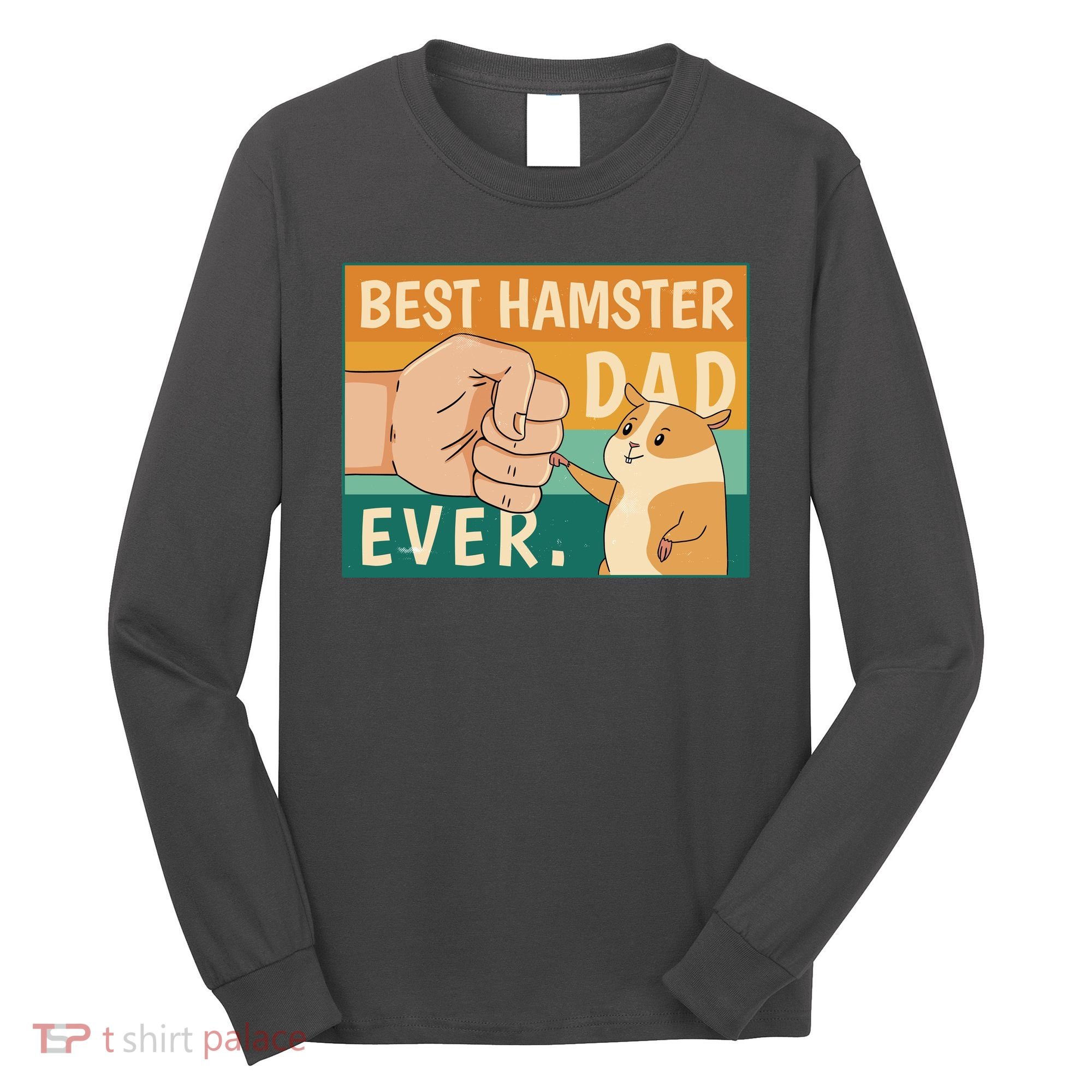 Best Hamster Dad Ever Retro Long Sleeve Shirt